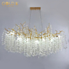 L1200mm جولة فرع فرع المصباح الكريستال الفاخر الثريا