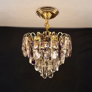 الذهب الفرنسي صغير الحجم الفاخر على طراز الشمال الثريا الكريستال