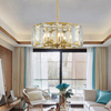 أضواء السقف الحديثة الذهبية مستديرة من الثريا الكريستالية
