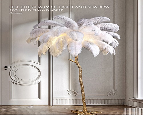 مصباح أرضية الريش: حقن الروح الدافئة في مساحة المعيشة