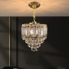 تقود فن الذهب الفرنسي مصابيح قلادة معلقة الكريستال