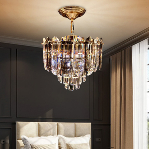 قاد فن الذهب الفرنسي مصباح قلادة كريستال