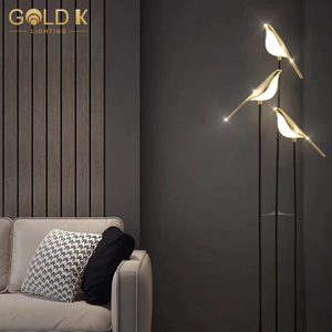 LED Bird Modern Simple Europe يقف مستديرًا مصباحًا أرضيًا على الرف