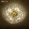 فرع كبير الشمال خمر LED الثريات البلورية الذهبية