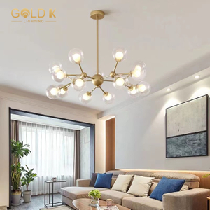 بحجم كبير الحجم الزجاجي الإبداعي إضاءة الكرة الخفيفة لغرفة المعيشة