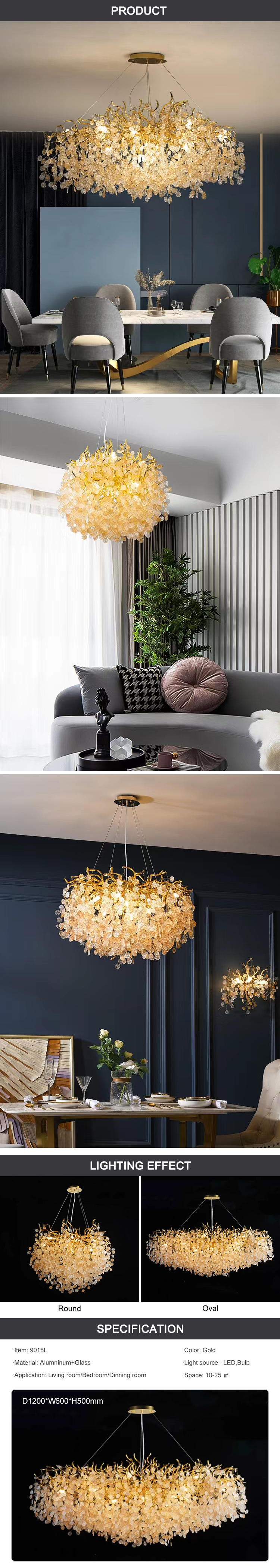 ثريا الكريستال الذهبية