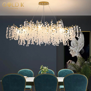 L1200mm جولة فرع فرع المصباح الكريستال الفاخر الثريا