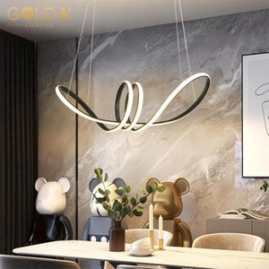 السيليكون الألومنيوم الفنون العصري الحديث نورديك قلادة أسود ضوء القلادة