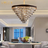 حديثة الدخان الكريستال الثريا غرفة المعيشة ضوء السقف 3-6 طبقات الثريا الفاتحة