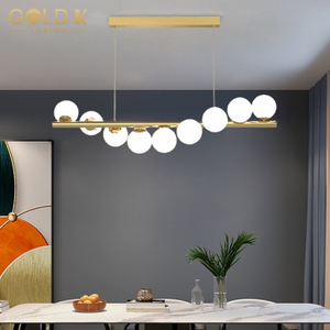 الحديد الأبيض الزجاجي الكرة الصناعية ضوء القلادة الحديثة