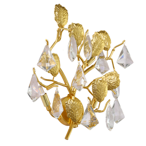 مادة الألومنيوم الجدار مصباح شجرة فرع نمط مصباح كريستال Decortive