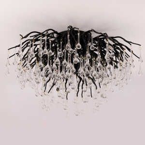 التخصيص الحديثة الذهب السقف مصباح الثريا الكريستال لغرفة المعيشة ارتفاع قابل للتعديل