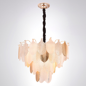 ورقة زجاجية عالية الجودة بثلاثة ألوان مصنوعة من مصباح قلادة للفيلا