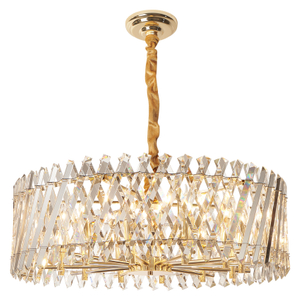 شريط كريستال شفاف بتصميم عصري مصنوع من قلادة لغرفة المعيشة