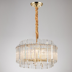 ثريا بيضاوية الشكل Gloden إنهاء كريستال مصباح لغرفة المعيشة