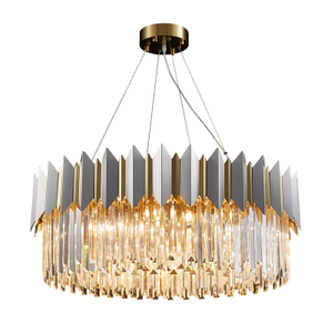 مصباح قلادة كريستال على الطراز الحديث الفاخر للاستخدام المنزلي في الفيلا