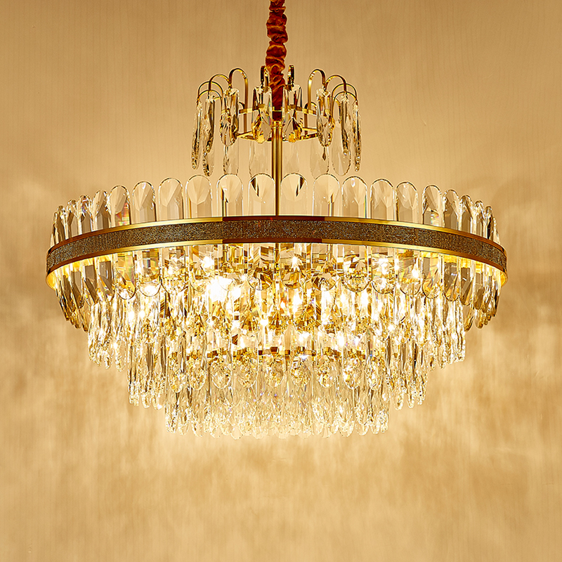 مصباح طاولة قاعدة الكريستال