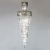 مصباح درج كريستالي كلاسيكي لديكور فندق فيل رمادي وشفاف K9 كريستال