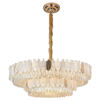 غرفة المعيشة الفاخرة الحديثة مصباح LED LED كبير الثريا الكريستال