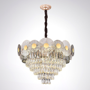 مصباح قلادة كريستال حديث طراز جديد لوبي المنزل والفندق