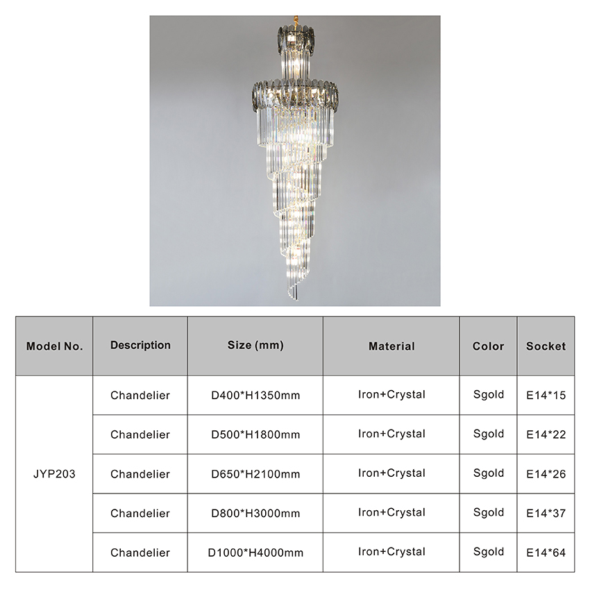 مصباح طاولة الثريا الكريستال