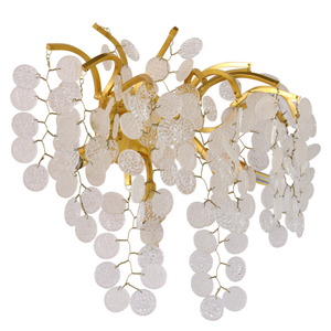 مصباح حائط على الطراز الحديث مع زجاج دائري بلوري للديكور المنزلي